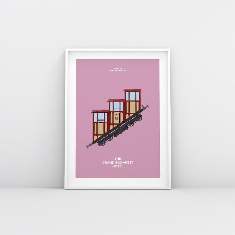 Wes Anderson Klassisches Filmcover Poster The Grand Budapest Film Leinwandgemälde Druck Minimalistische Wand-Wohndekoration Weihnachtsgeschenke
