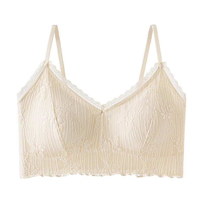 

Plus Size Lace Camisole with Built-In Bra & Adjustable Straps - Spring/Summer Women s Underwear M 52.5-60kg кремовый/белый