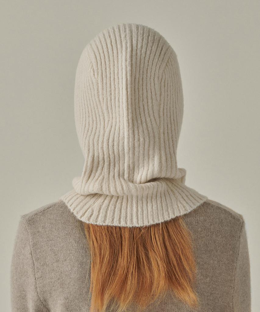 MUSINSA STANDARD WOMAN Women'S Soft Boucle Knit Balaclava [Cream]