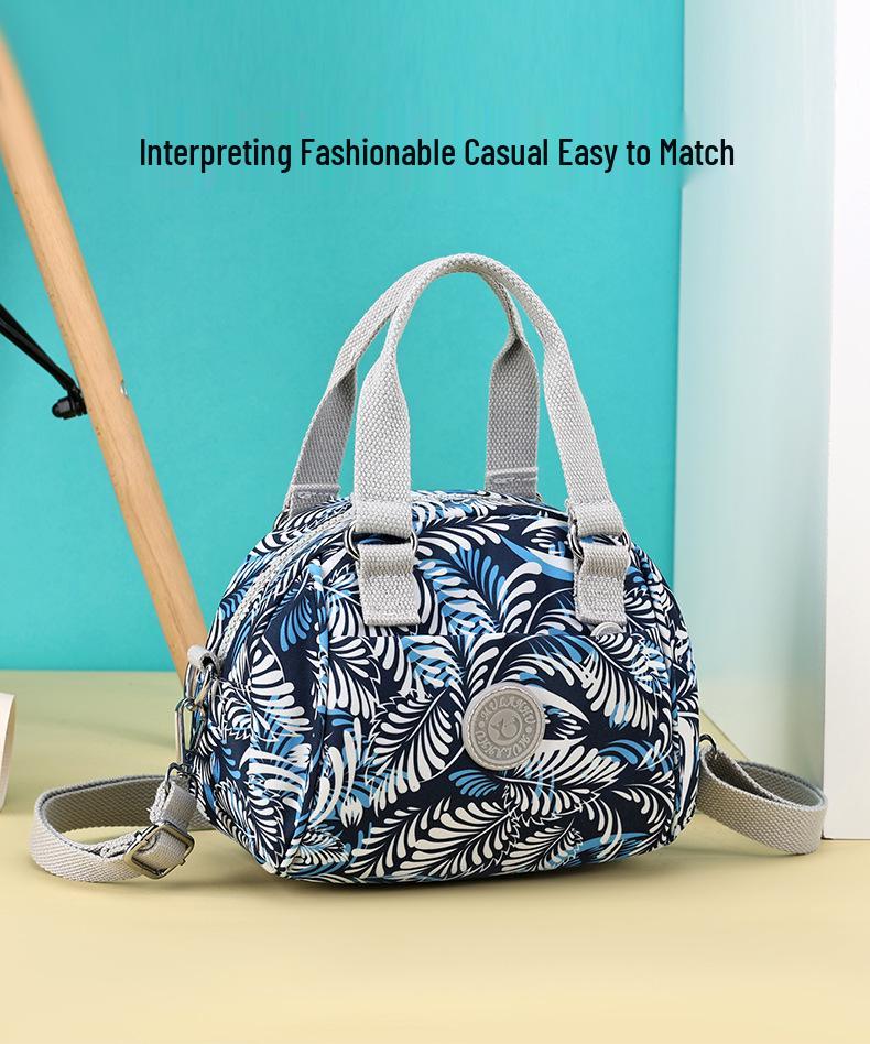Autumn Print Nylon Women's Lightweight Korean Style Crossbody Handbag