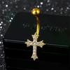 Sexy Piercing Bauchnagel Körperschmuck für Frauen Mädchen Personalisierter Einfacher Kreuzanhänger Bauchnabelringe Geschenke