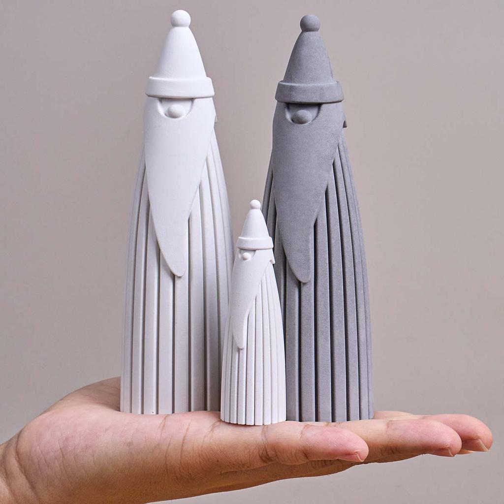 Faceless Santa Claus Silicone Candle Mold DIY Christmas Ornament Crafts Making Aromath Soap Plaster Resin Clay Molds Home Decor