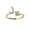 Exquisite Fashion 26 English Alphabet Style Ring Letter Fashion Copper Ring
