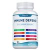Multivitamin capsules, containing zinc, elderberry, vitamin D3, turmeric, immune support, antioxidant support, suitable for adults.