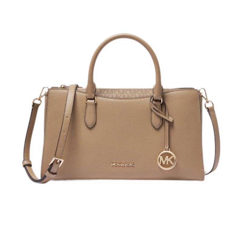 Michael Kors Arden Commuter Crossbody Leather Tote Bag Medium Women handbags Camel 35S6G4XS2L-222 Basic Set (Bag+Dust Bag)