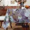Country Retro Oil Painting Big Flower Cotton And Linen Tablecloth Pastoral Table Cloth Coffee Table Cover High-End Tablecloth