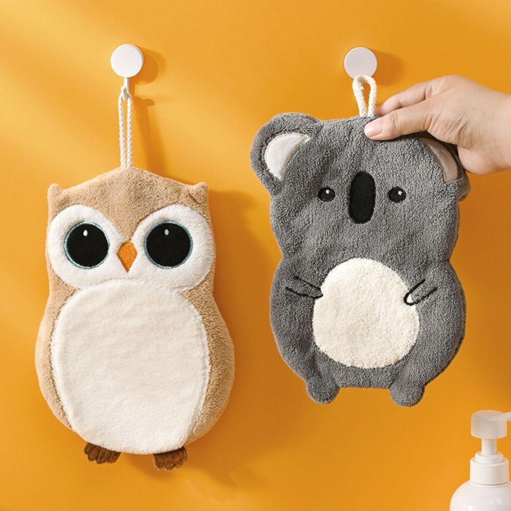 Cartoon Animal Coral Velvet Towel Quick Drying Hand Towel High Quality Cleaning Cloth Rag