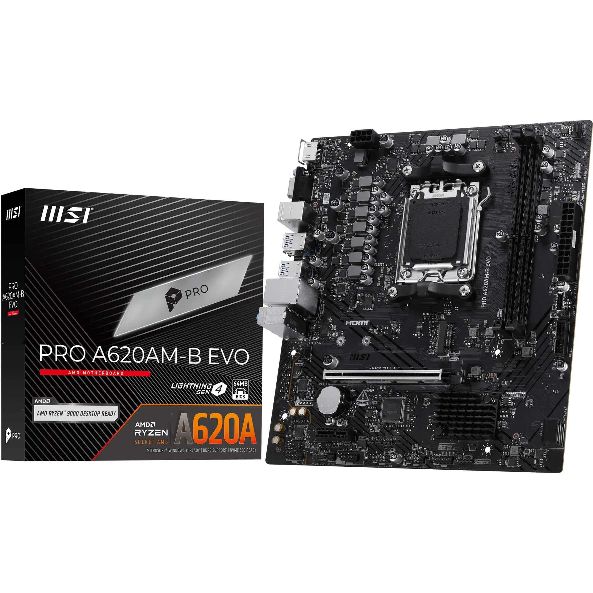 

Материнська плата MSI PRO EVO MB6924 A620AM-B Micro-ATX