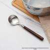 304 Stainless Steel Western Cutlery Set with Walnut Handles: Knife, Fork, Spoon, Cake Server, Bread Knife, Soup Spoon, Serving Spoon.