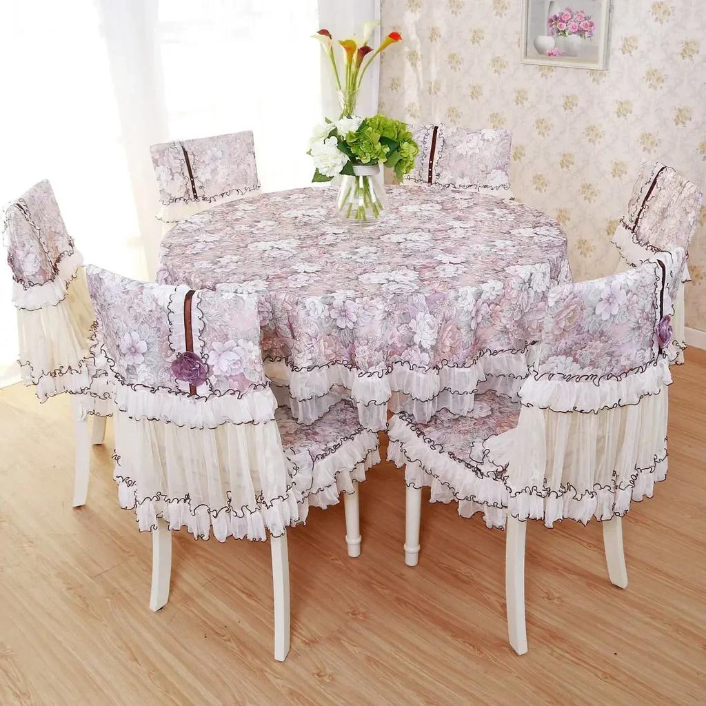 Water Washed Tablecloths Simple Rectangular Coffee Tea Table Cloth Rural Lace Dining Tables Cloth Chair Cover 1pcs Home Decor