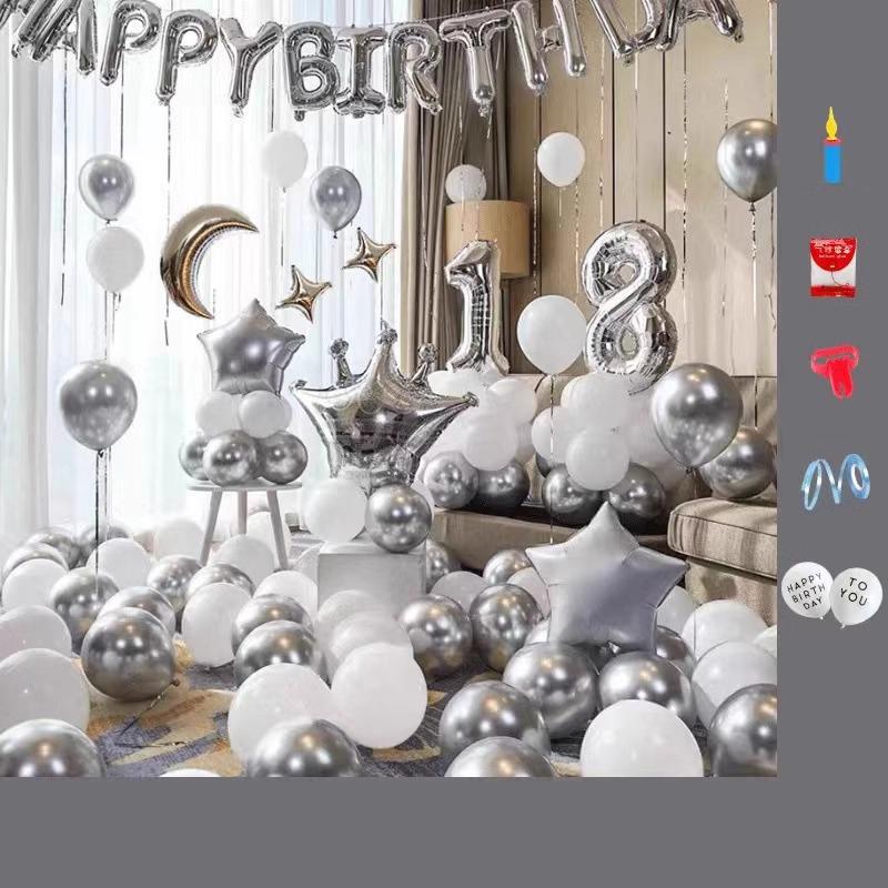 Narozeninová balónková dekorace Sada balónků s písmeny Banner Happy Birthday Party Potřeby