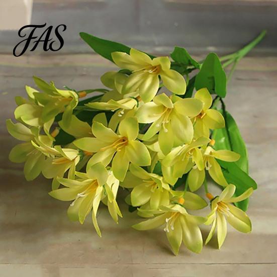 1 Boeket Kunstmatige Fake Mini Lelie Bloem Plant Home Office Wedding Party Decor