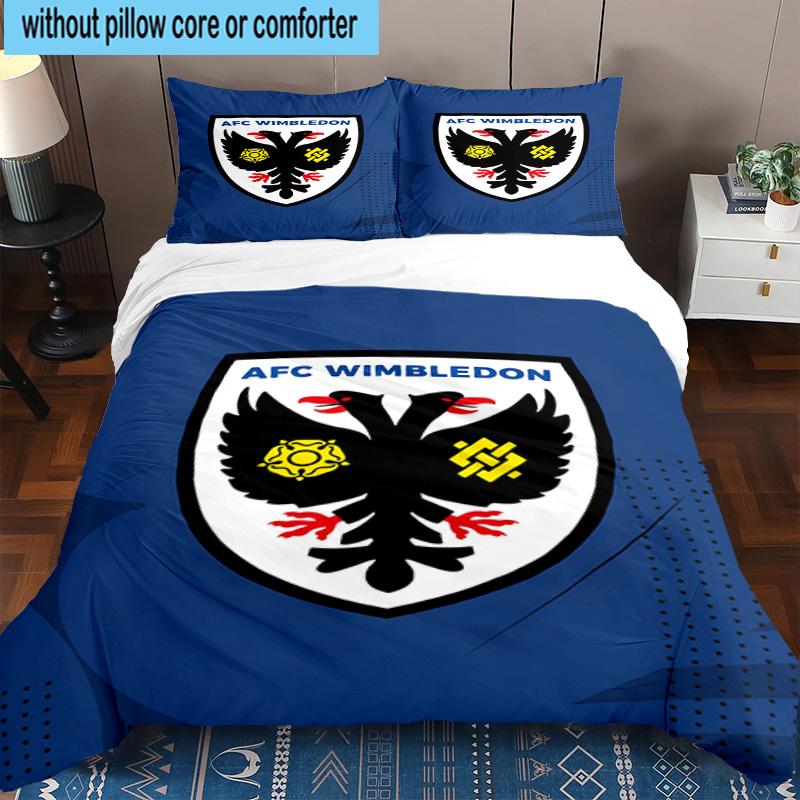 3pcs Afc Crest Printed Bedding Set Duvet Cover Closure Includes 1 Duvet Cover & 2 Pillowcases Bedding Sets Home Decor Gifts