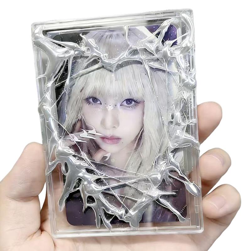 Electroplating Photocard Holder Personalized Kpop Star Card Protection Cover Y2K Idol 3 Inch Cards Sleeves Supplies