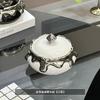 BRLight Luxury Ashtray Living Room with Lid Anti Fly Ash Ceramic Cigar Ashtray Decoration Chinese Home Decoration Art Friend GiftEY