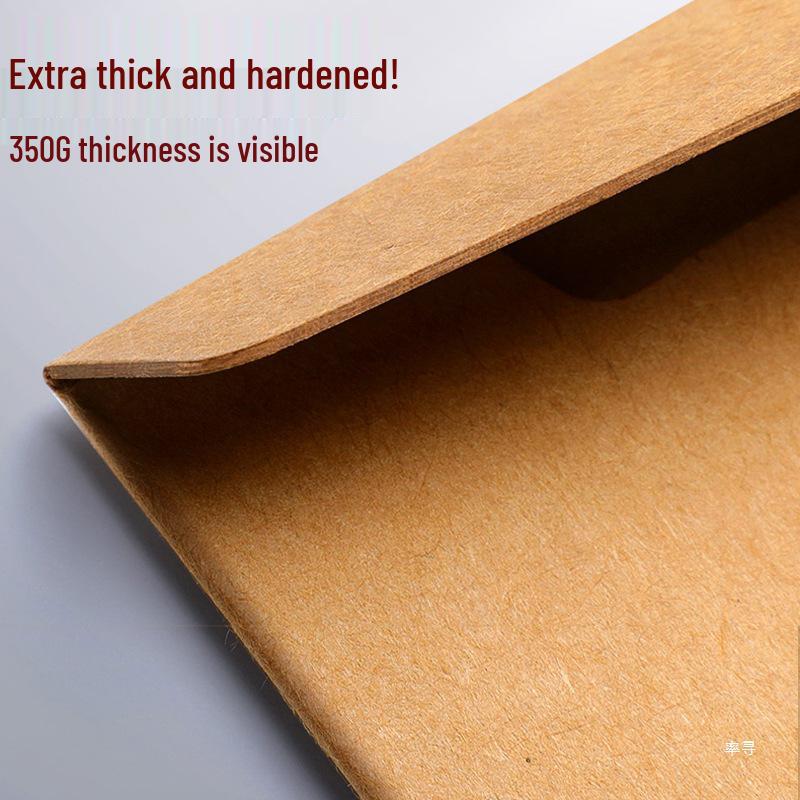 Retro torby na dokumenty z papieru kraft ze sznurkiem - Zestaw 4 sztuk