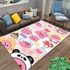 Cute Cartoon Pink Bear Panda Pattern Carpet for Bedroom Decor Kids Suitable for Use As an Anti-slip for Living Room Bedroom Sofas