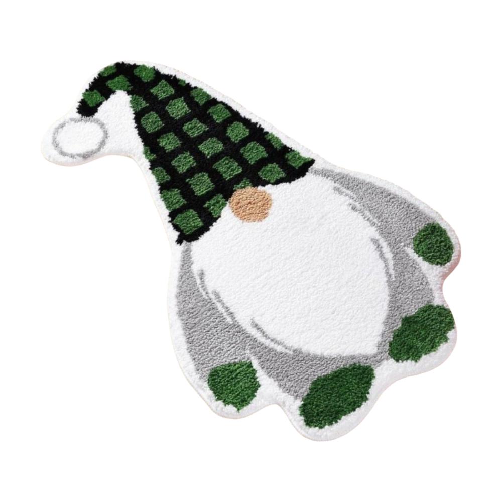 Cartoon Christmas Carpet Xmas Tree Shape Non-Slip Backing Bedroom Rug Soft Imitation Cashmere Bed Side Carpets Household Use
