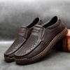 Fashion Man Loafers Genuine Leather Moccasins Business Men's Casual Shoes Retro Designer Driving Flats Party Social Shoes Zapatillas