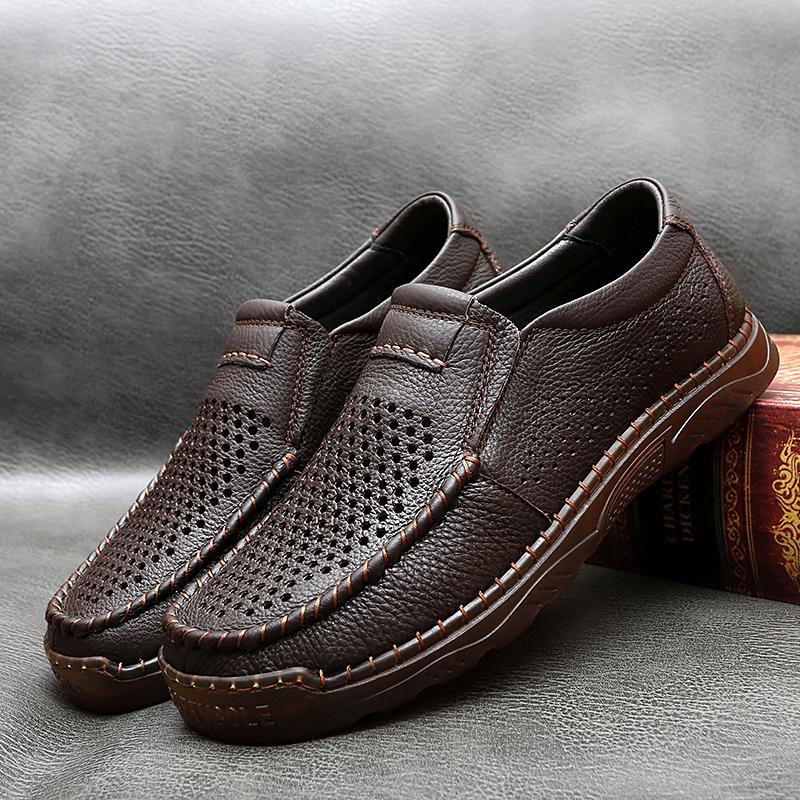 Fashion Man Loafers Genuine Leather Moccasins Business Men's Casual Shoes Retro Designer Driving Flats Party Social Shoes Zapatillas