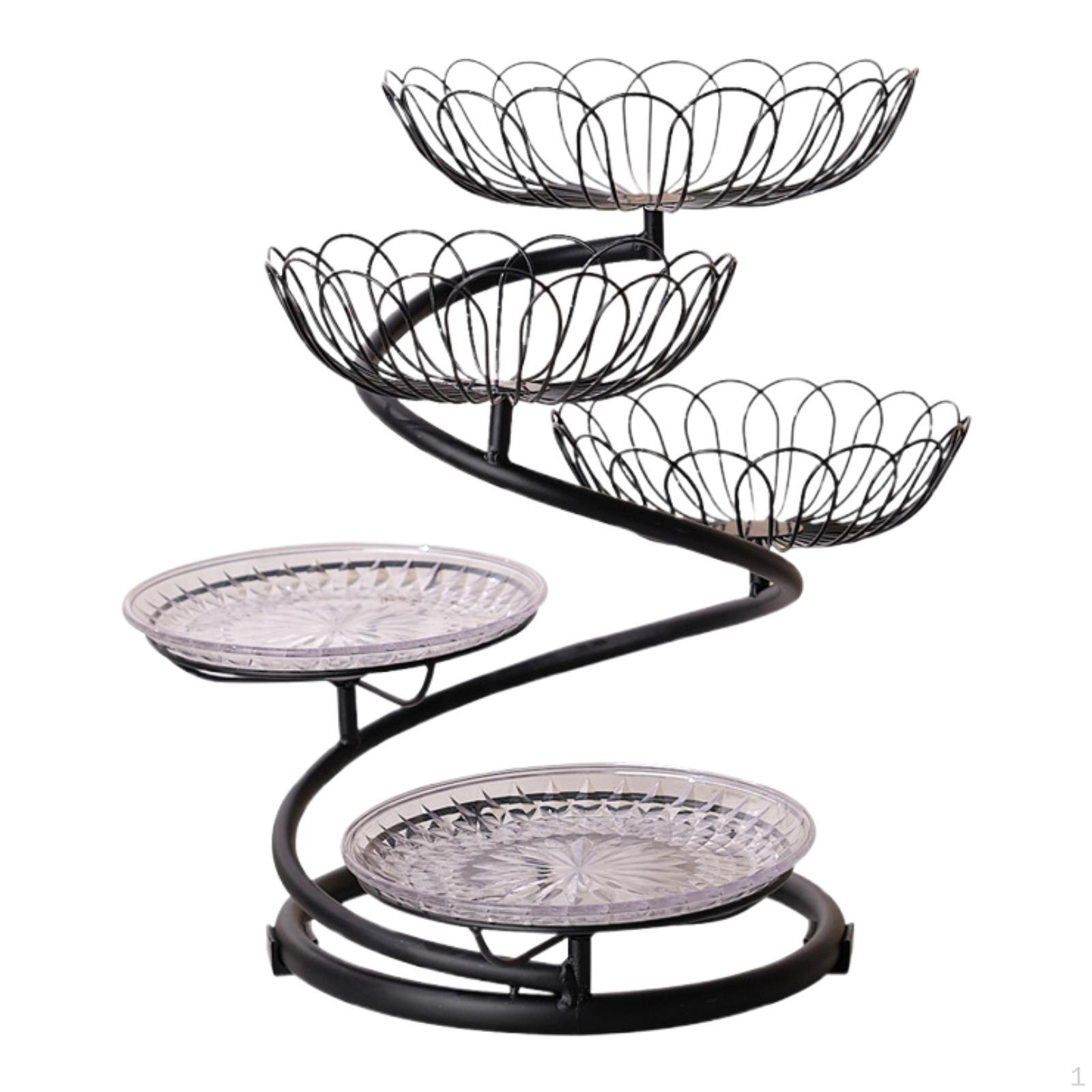 

5-ти уровневая корзина для фруктов, ваза, подставка для фруктов, органайзер, корзины для хранения, металлическая проволока basket and tray