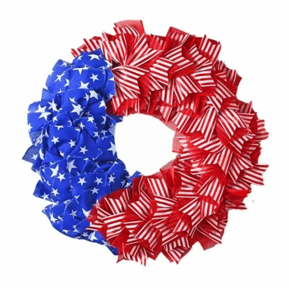Independence Day Wreath Remembrance Day Garland Decor Door Wreath Wall Hanging Garland Holiday Decor Wreath Front Door Wall