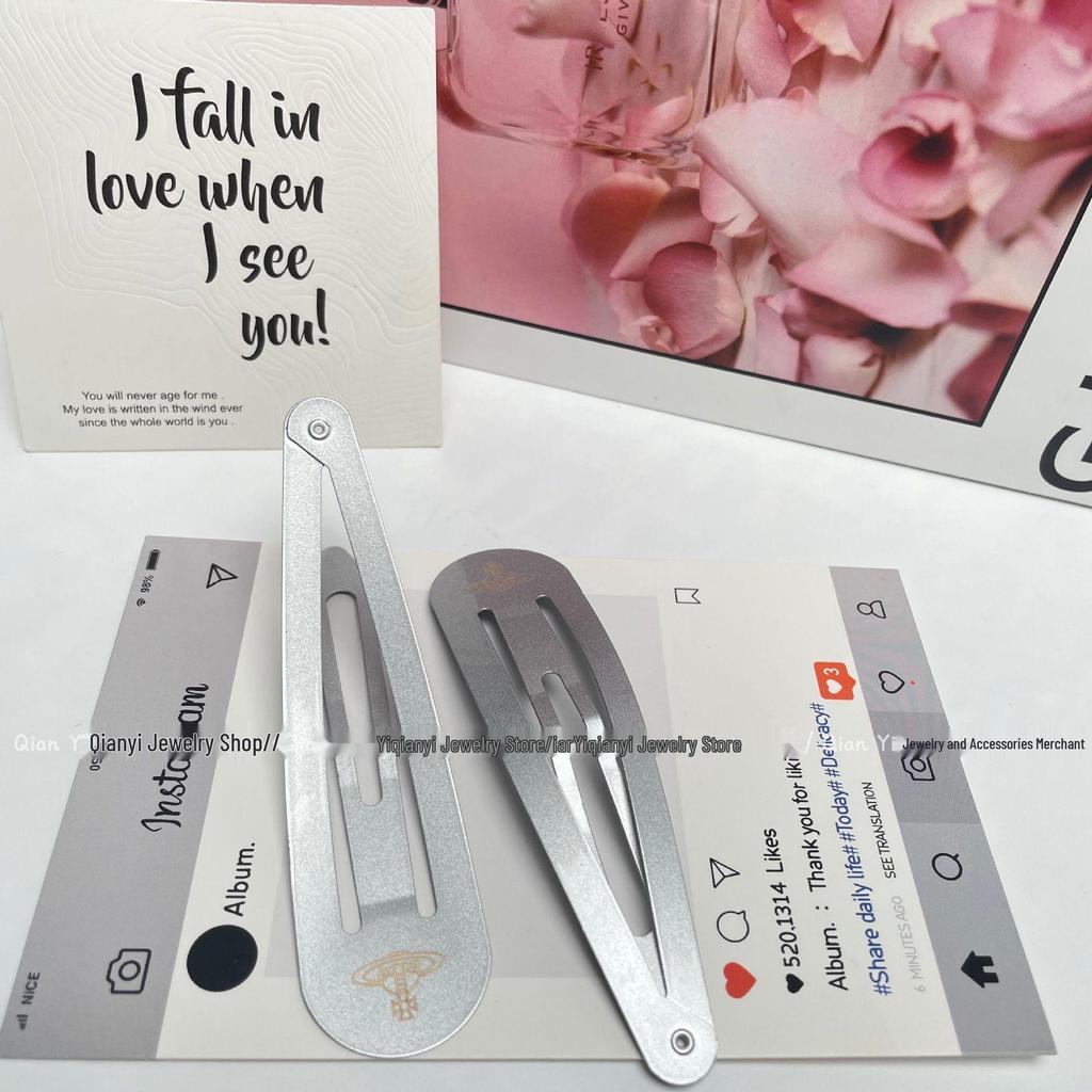 Elegant Metal Edge Hair Clip: High-End Fashion Accessory for Girls