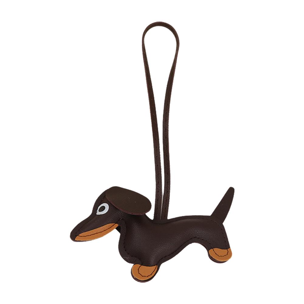 Mode Auto Dackel Hund Keychain PU Leder Hund Schlüsselanhänger Schlüssel Schmuckstück Tasche Halter Für Frauen Je Y7L9