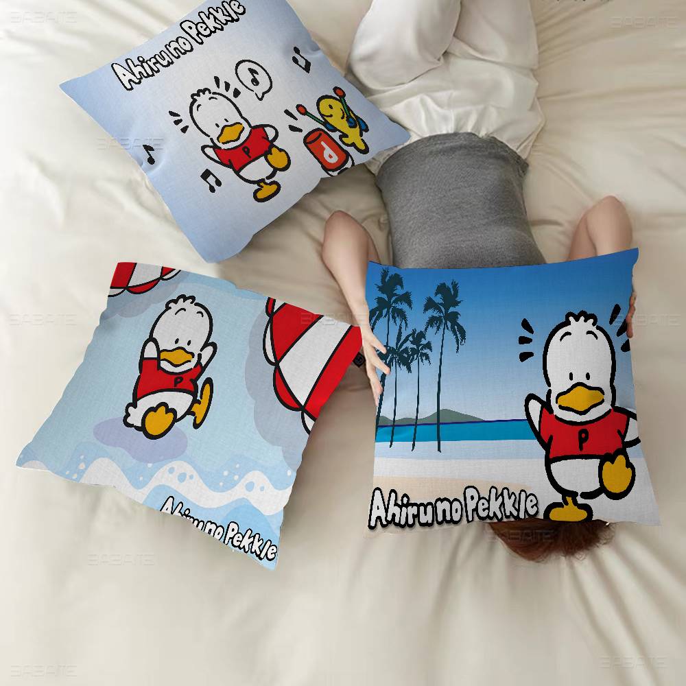 A-ahiruno P-pekkle Cartoon Stitch Lucky Dragon Pillow Cover Sofa Cushion Cover Home Room Decoration Children Gift