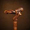 Mermaid Walking Stick, Hand Carved Wooden Mermaid Cane, Nautical Walking Cane, Ocean Inspired Wood Stick, Gentleman Cane, Unique Gift
