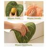 Hand Towels  Leaf Absorbent Hand Towel Plant Pattern Hanging Towel Kitchen Bathroom Handkerchief Cleaning Cloth Hanging Towel