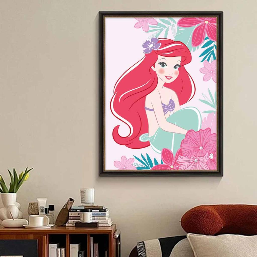 DIY Diamond Painting The Playful Mermaid Princess Cross Stitch Kit Mosaic Art Diamond Painting Full Circle Diamond Home Decoration