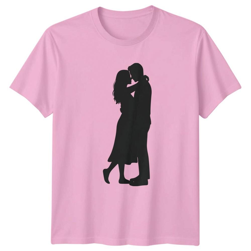 RoUnisextic Couple Silhouette Unisex Graphic Tee Unisexs Unisexs TShirt