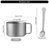 100ml Double Wall Coffee Cup Portable Outdoor Water Cup with Fixed Handle Camping Mug For Hiking Camping Drinkware
