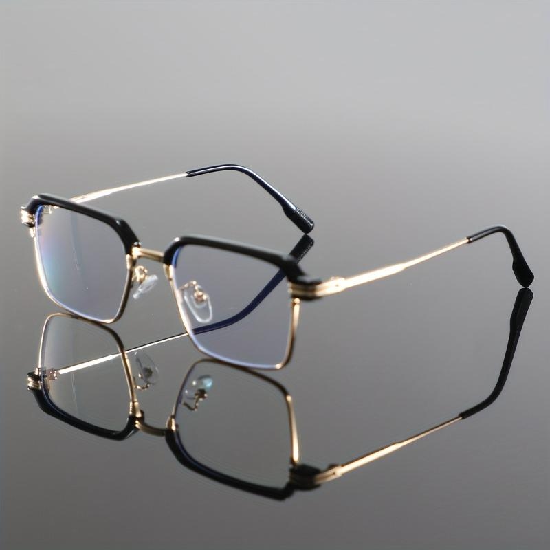 

Men s Metal Square Simple and Personalized Casual Blue Light Resistant Glasses Are Suitable for Daily Commuting Wear