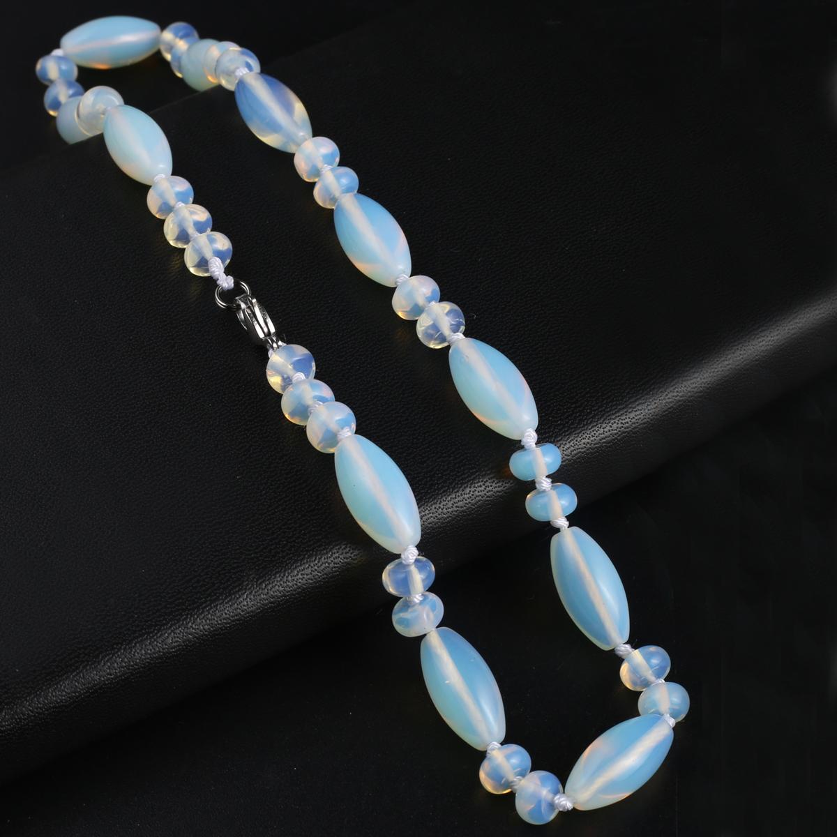 

Жіноче намисто Намисто з натурального каменю Опал Нерегулярні намистини Підвіски для подарунка на день народження Довжина 45 СМ 45cm