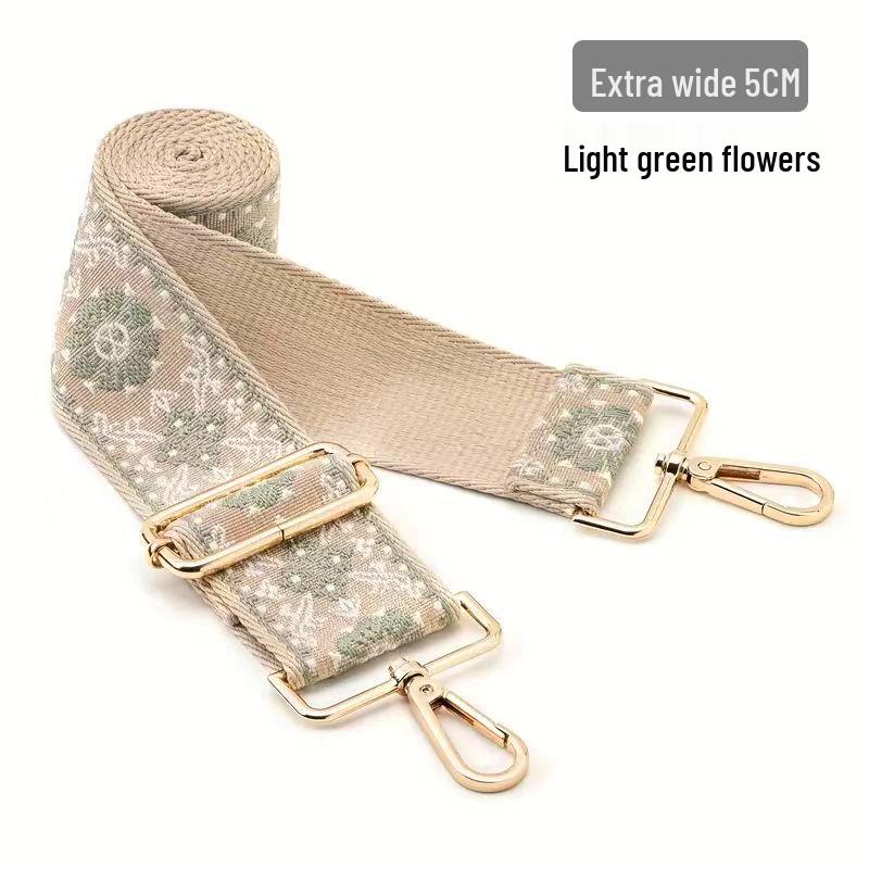 Nastavitelný Barevný Plátěný Popruh na Tašku - Široký, Protiskluzový Náhradní Crossbody Popruh pro Dámské Tašky