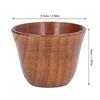4Pcs Set Solid Wood Wooden Tea Cups Heat Insulation Wooden Coffee Cup Wooden Cup Set  Tea Drinking