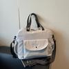 Large Capacity Travel Bag Color Contrast Tote Bag Women's Crossbody Bag