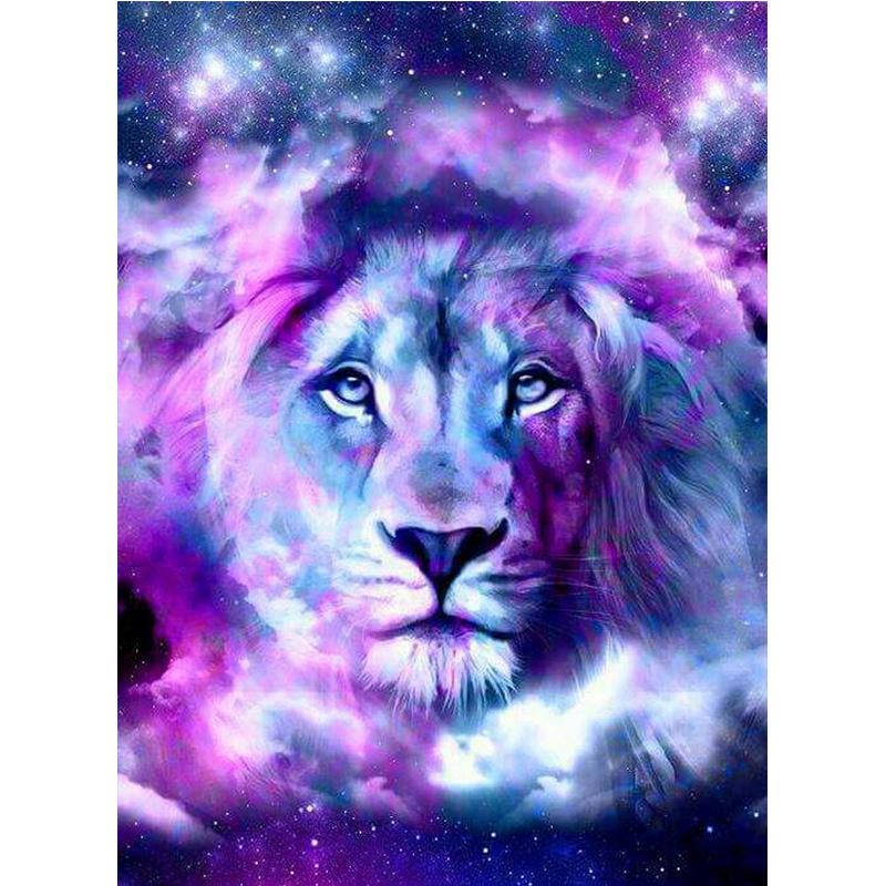 5D DIY Diamond Painting Lion Tiger and Horse Painting Diamond Embroidery Cross Stitch Kit Full Rhinestone Mosaic Home Decor