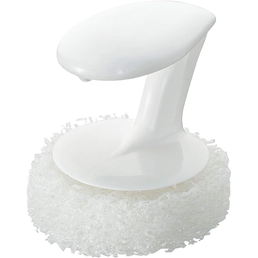 Mameita Kitchen Sponge White 6.5cm x 6.5cm x 7cm Triangle Corner Cleaning Tool for Sink Stains Oil Dirt Made in Japan