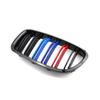 2Pcs Car Style Gloss Black Front Kidney Double Slat Grill Grille for BMW 5 Series F10 F11 F18 2010-2017 Dual Line Racing Grilles