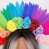 Handgefertigte weiche Feder Kopfschmuck Karneval Halloween Blumiges Stirnband Rose Angepasste Farbe Benutzerdefinierte Größe Hochzeitsgeschenke Partys