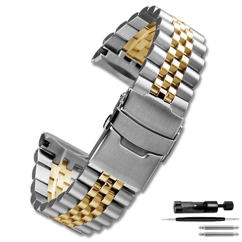 Solid Stainless Watch Band For Seiko Abalone Series SRPE99K1 SRPC91J1/25J1 Diving Watch strap 22mm men bracelet Wristband 22mm