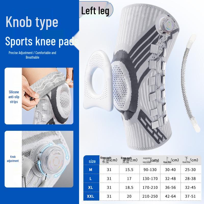 Drehbare Schnalle Silikon-Knieschoner für Outdoor-Sport & Fitness