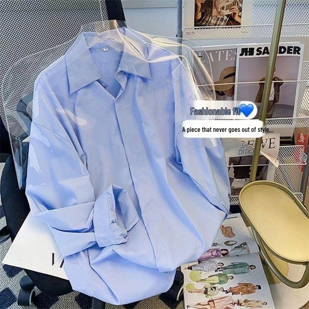 Chic Korean-Style Women's Long-Sleeve Versatile Shirt