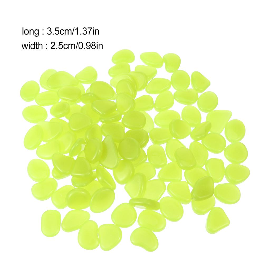 100Pcs Night Light Pebbles for Outdoor Indoor Decoration Luminous Rocks Yard Pond Fish Tank Gravel Craft Decor