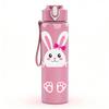 1PC Simple Line Bunny Minimal Easter Art 750ml Color Plastic Sports Water Bottle Leakproof Flip Straw Lid Suitable for Sports Office Home Use