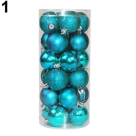 24 ks kulaté ozdoby na vánoční stromeček Závěsné domácí party ozdobné koule Ozdoby