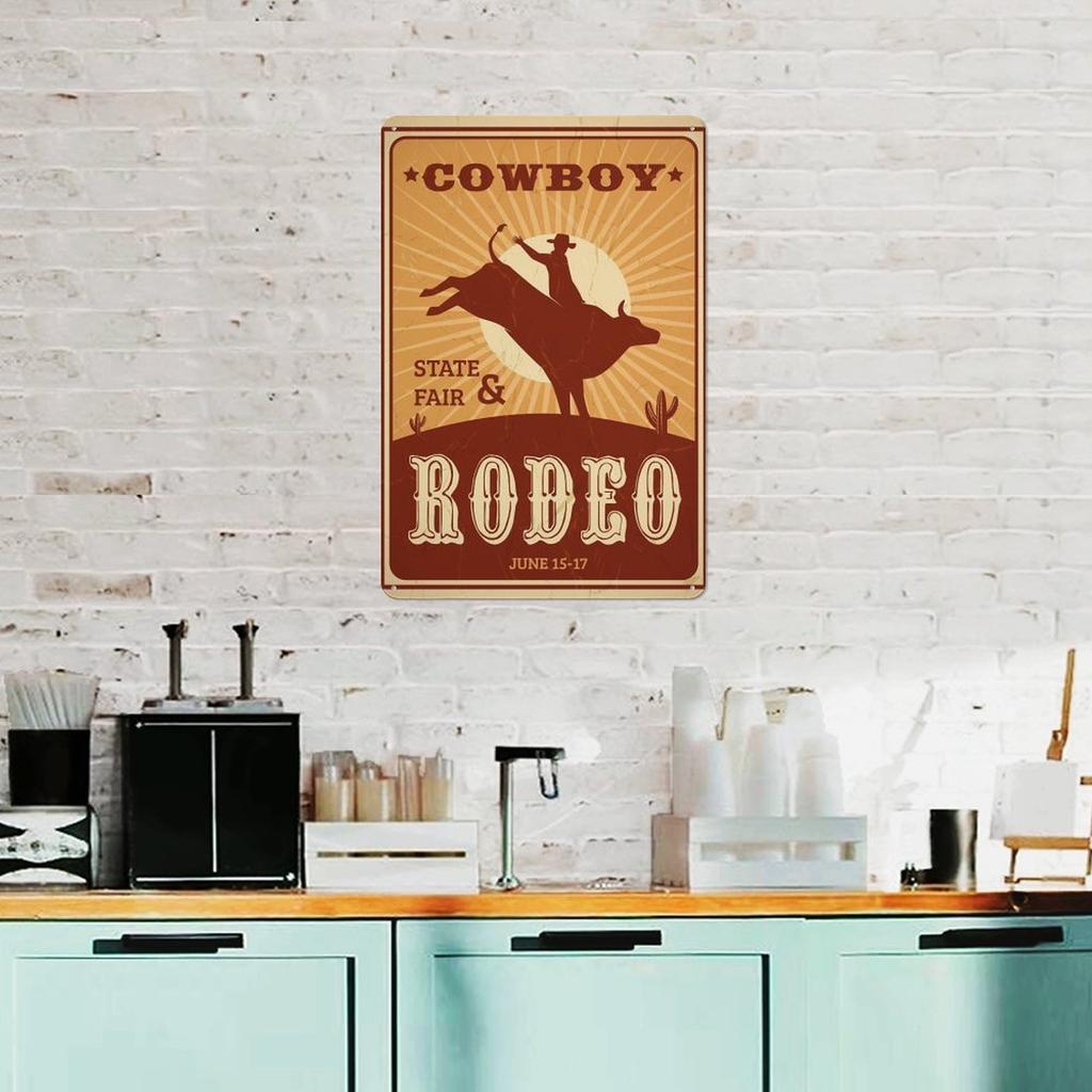 1 Pack Industrial Retro Tin Sign with Weathered Rust Detail for Decor Spaces, Offered In 20x30cm or 30x40cm